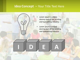 A Group Of People Sitting Around A Table With Papers PowerPoint Template