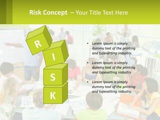 A Group Of People Sitting Around A Table With Papers PowerPoint Template