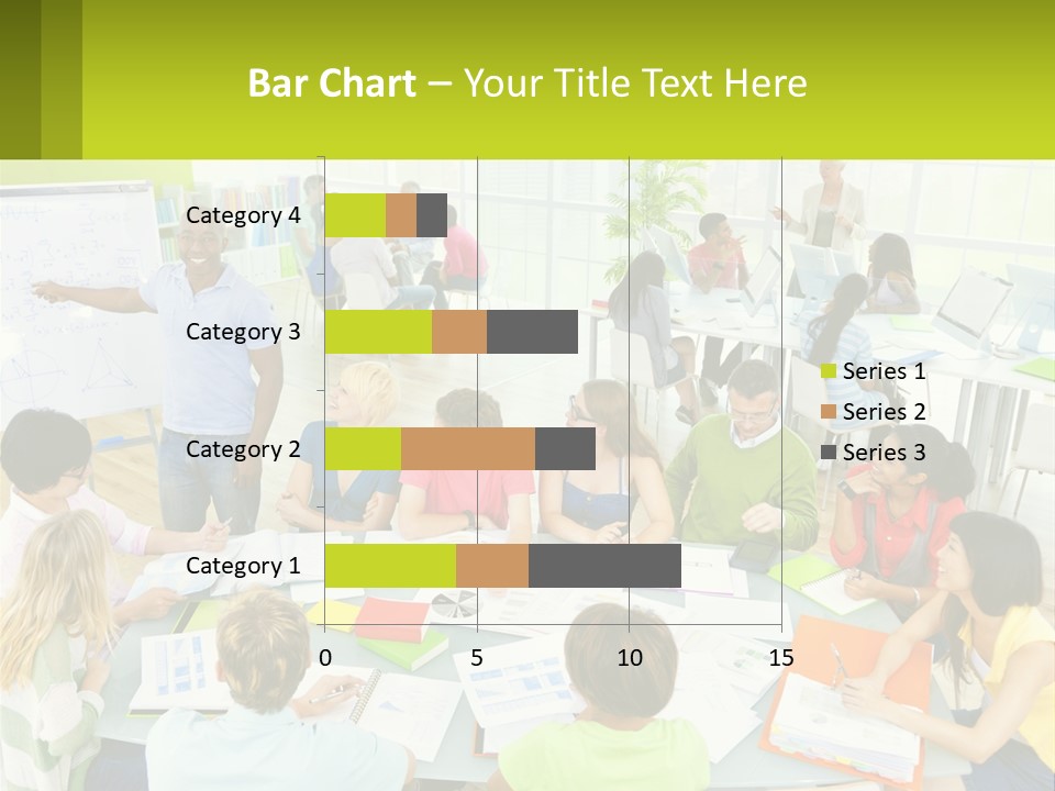 A Group Of People Sitting Around A Table With Papers PowerPoint Template
