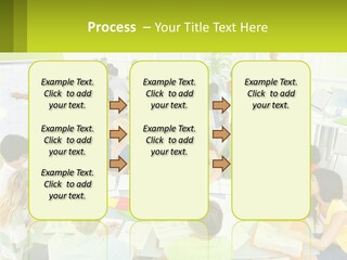 A Group Of People Sitting Around A Table With Papers PowerPoint Template