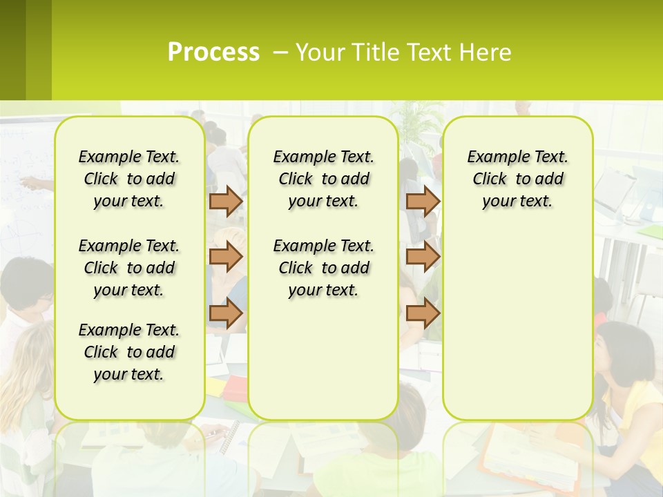 A Group Of People Sitting Around A Table With Papers PowerPoint Template