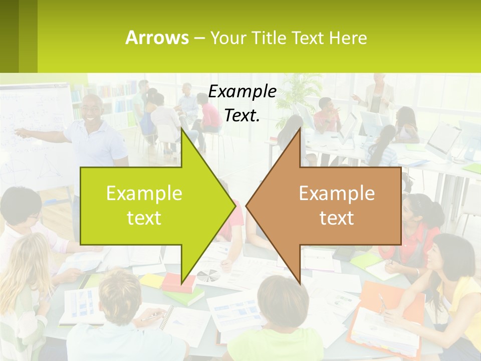A Group Of People Sitting Around A Table With Papers PowerPoint Template