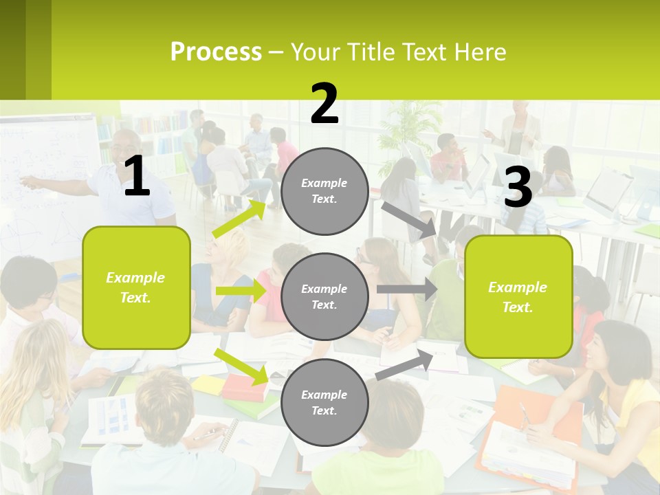 A Group Of People Sitting Around A Table With Papers PowerPoint Template