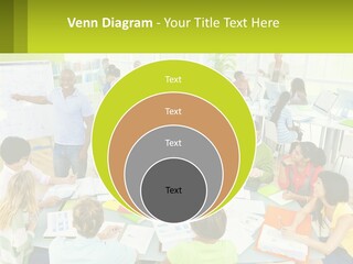 A Group Of People Sitting Around A Table With Papers PowerPoint Template