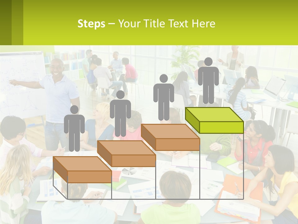 A Group Of People Sitting Around A Table With Papers PowerPoint Template