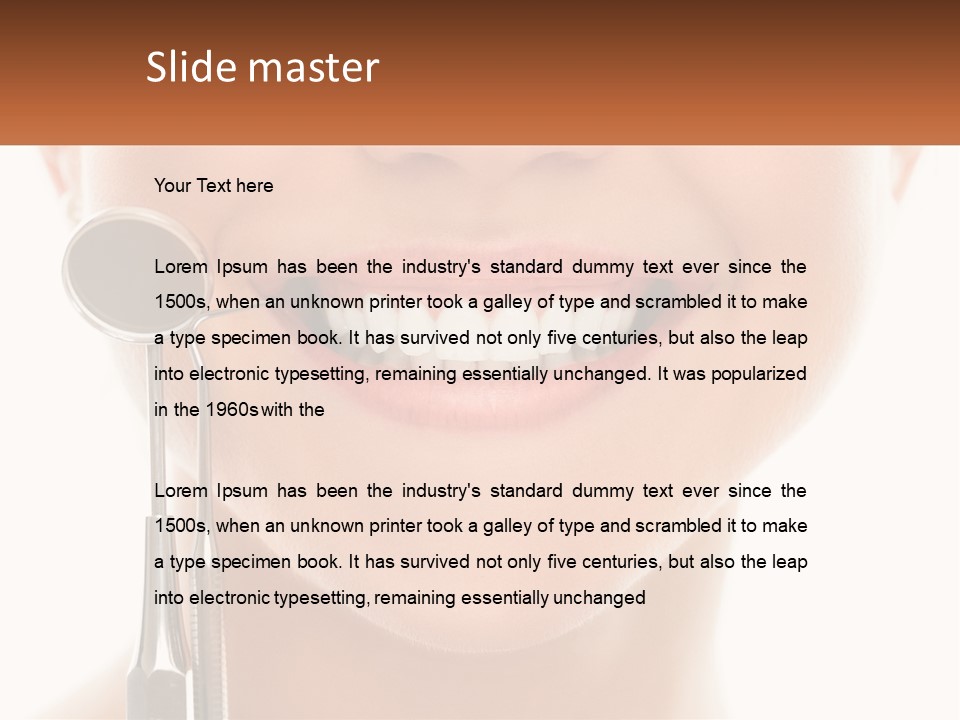 A Woman Holding A Toothbrush And A Dental Floss PowerPoint Template