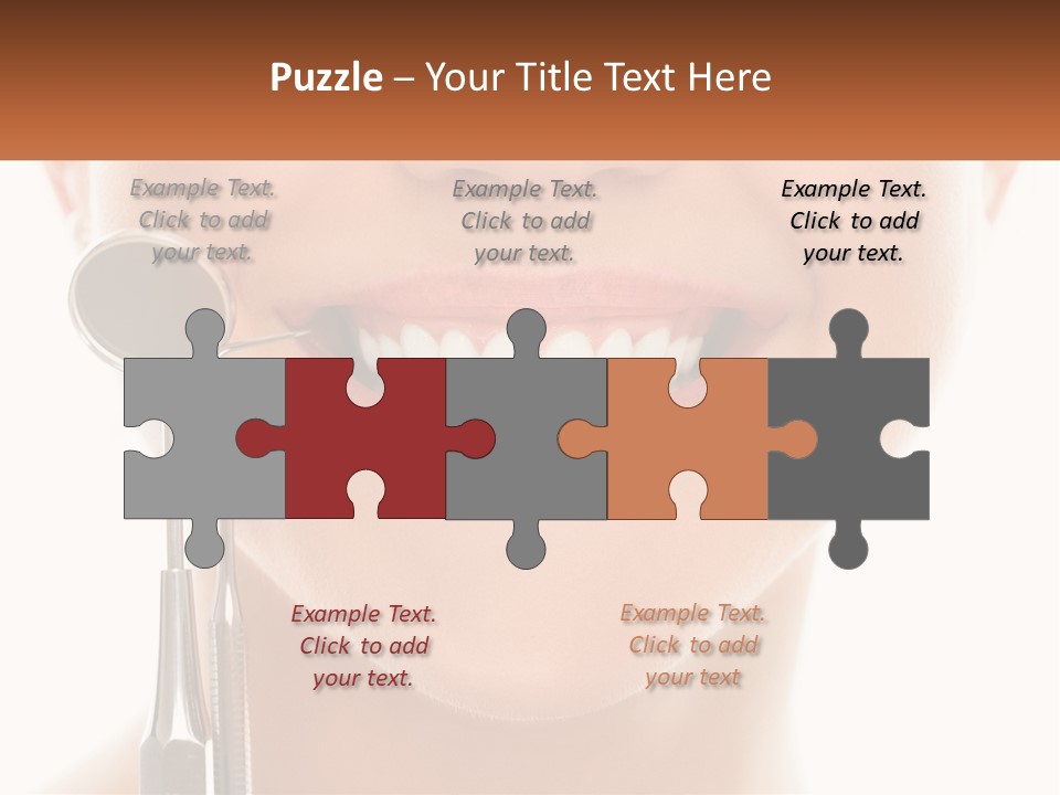 A Woman Holding A Toothbrush And A Dental Floss PowerPoint Template