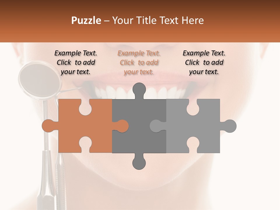 A Woman Holding A Toothbrush And A Dental Floss PowerPoint Template