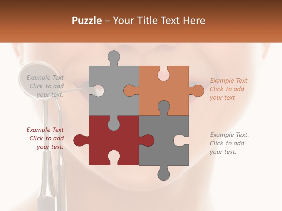 A Woman Holding A Toothbrush And A Dental Floss PowerPoint Template