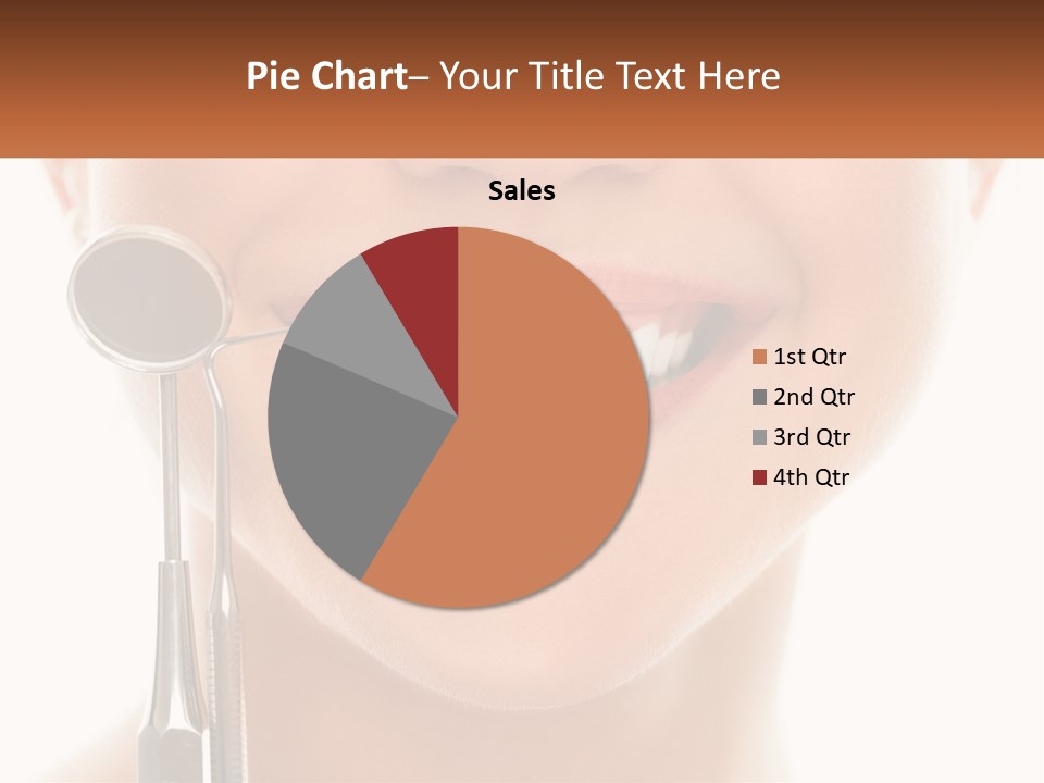 A Woman Holding A Toothbrush And A Dental Floss PowerPoint Template