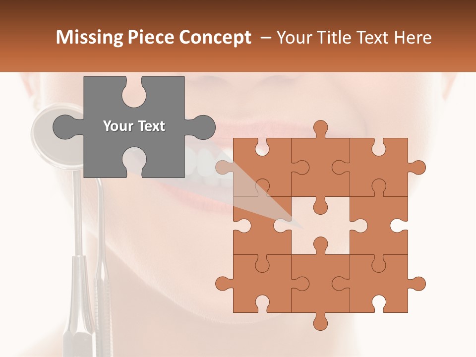 A Woman Holding A Toothbrush And A Dental Floss PowerPoint Template