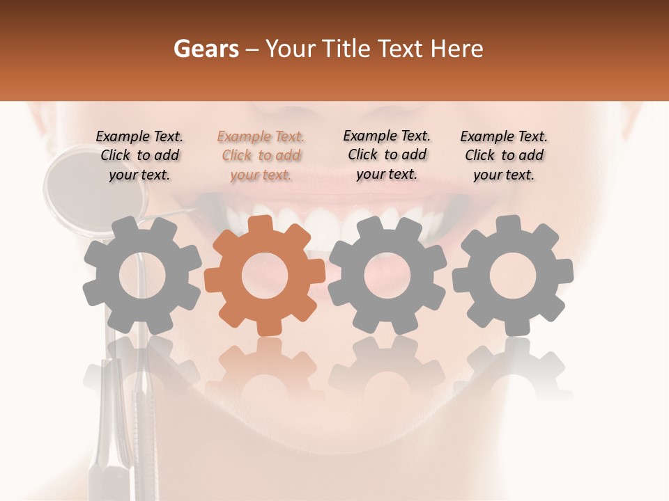 A Woman Holding A Toothbrush And A Dental Floss PowerPoint Template