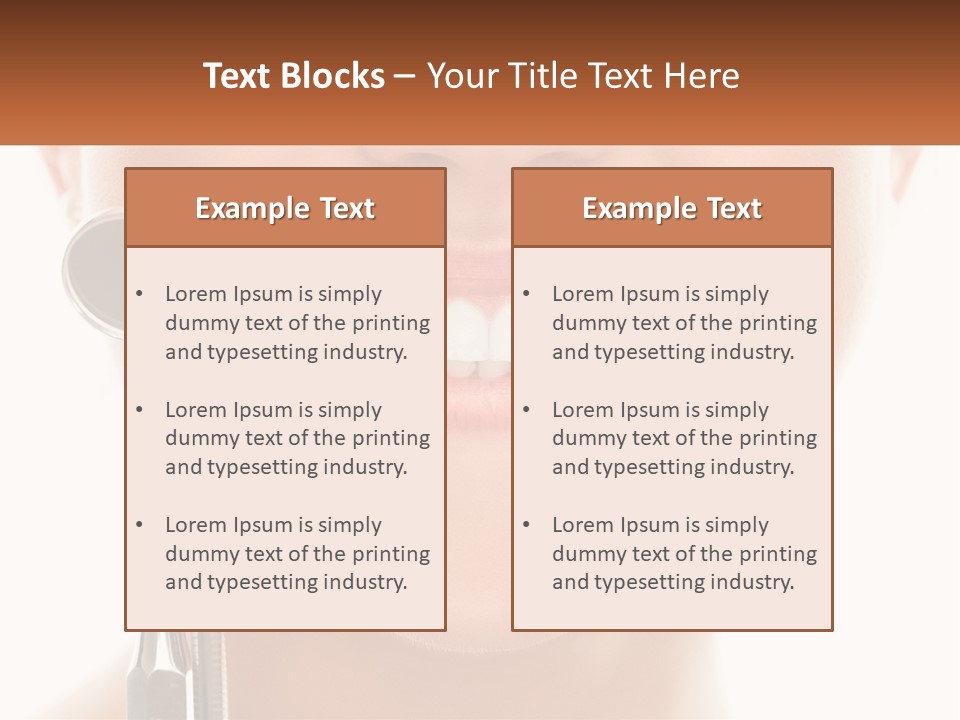 A Woman Holding A Toothbrush And A Dental Floss PowerPoint Template
