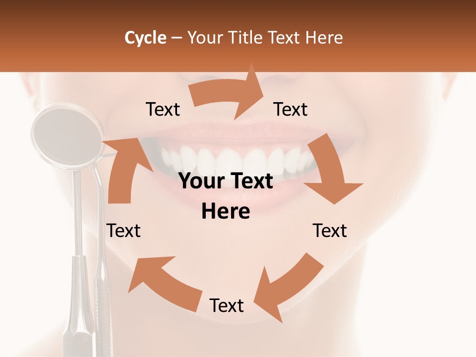 A Woman Holding A Toothbrush And A Dental Floss PowerPoint Template