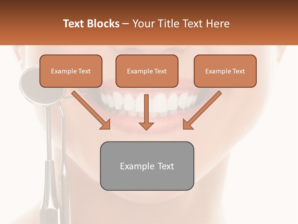 A Woman Holding A Toothbrush And A Dental Floss PowerPoint Template