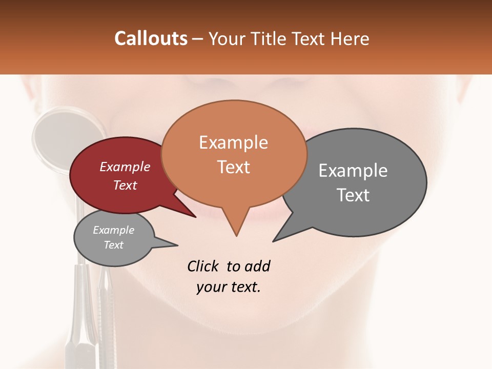 A Woman Holding A Toothbrush And A Dental Floss PowerPoint Template