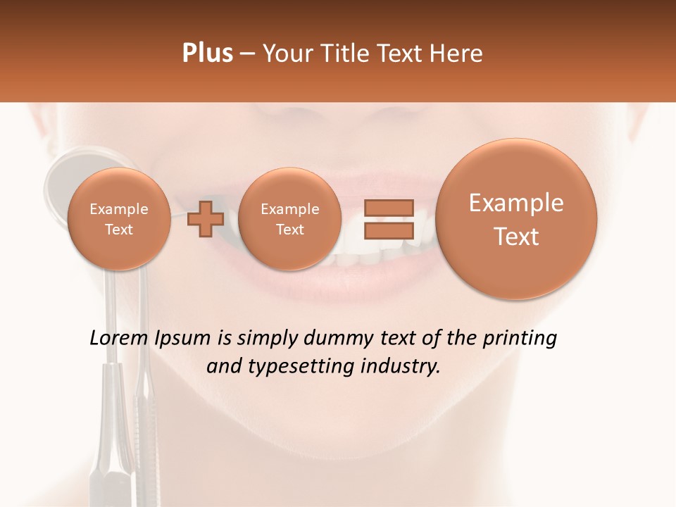 A Woman Holding A Toothbrush And A Dental Floss PowerPoint Template