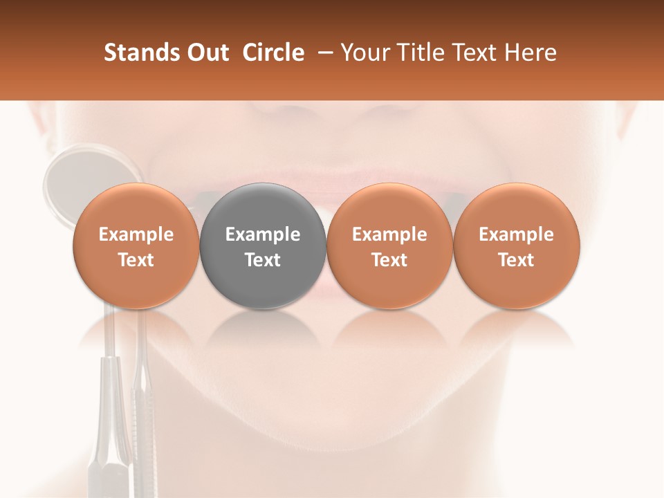 A Woman Holding A Toothbrush And A Dental Floss PowerPoint Template