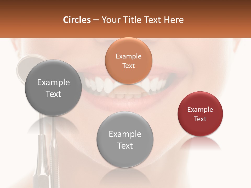 A Woman Holding A Toothbrush And A Dental Floss PowerPoint Template