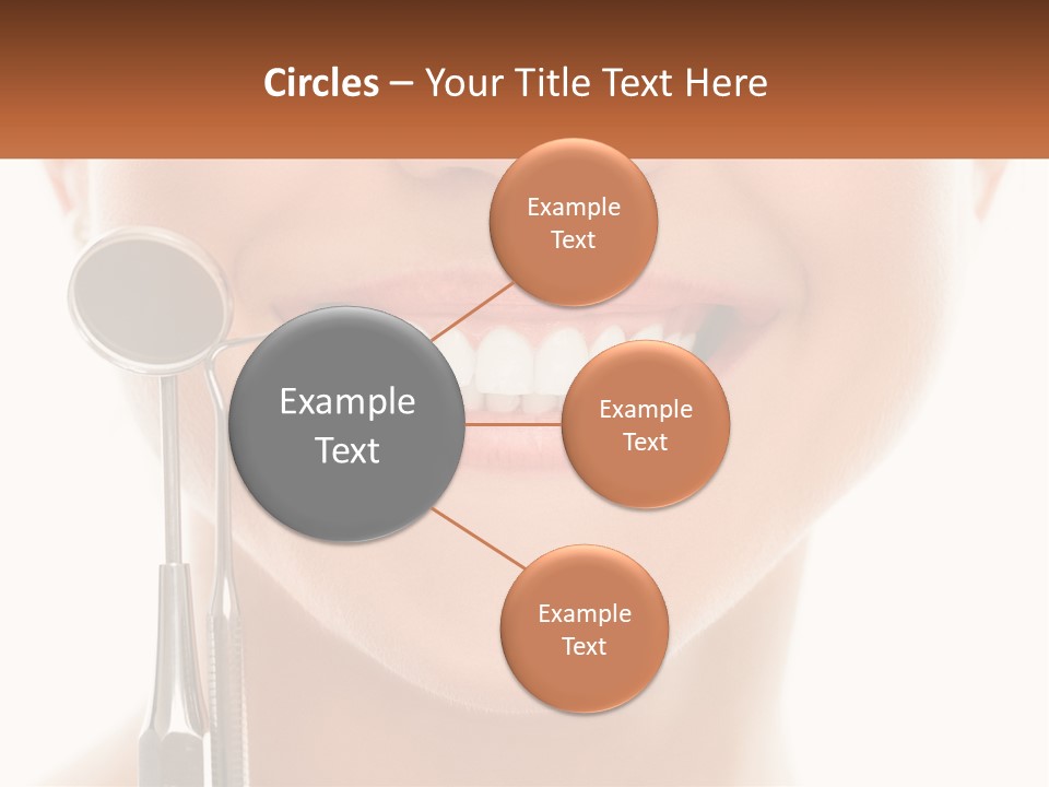 A Woman Holding A Toothbrush And A Dental Floss PowerPoint Template