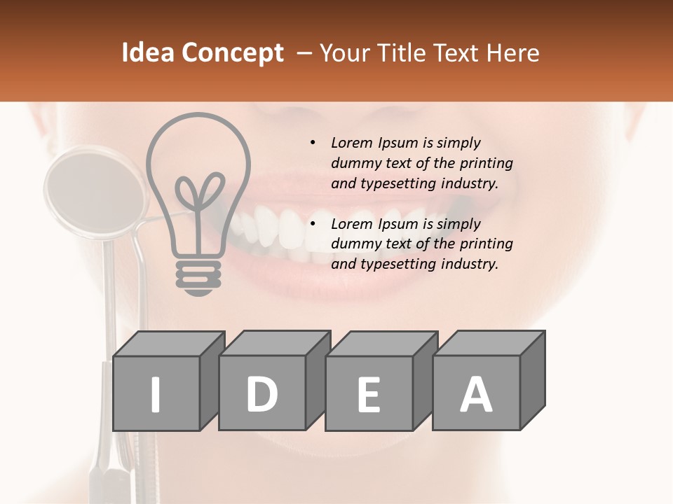 A Woman Holding A Toothbrush And A Dental Floss PowerPoint Template