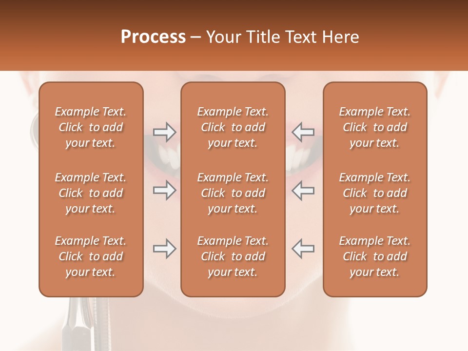 A Woman Holding A Toothbrush And A Dental Floss PowerPoint Template