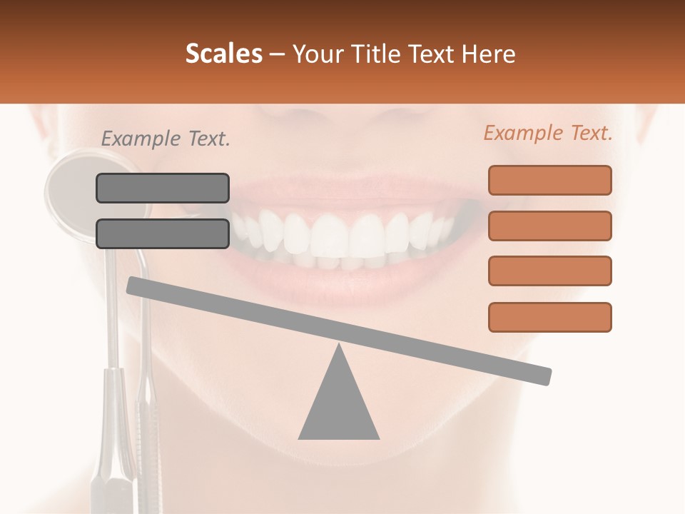 A Woman Holding A Toothbrush And A Dental Floss PowerPoint Template