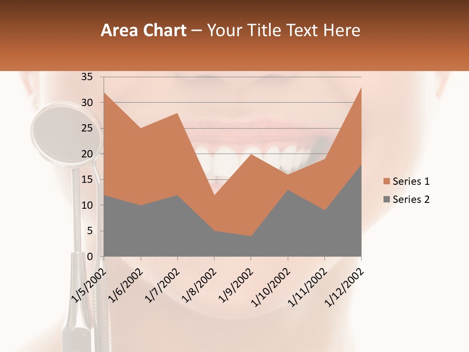 A Woman Holding A Toothbrush And A Dental Floss PowerPoint Template
