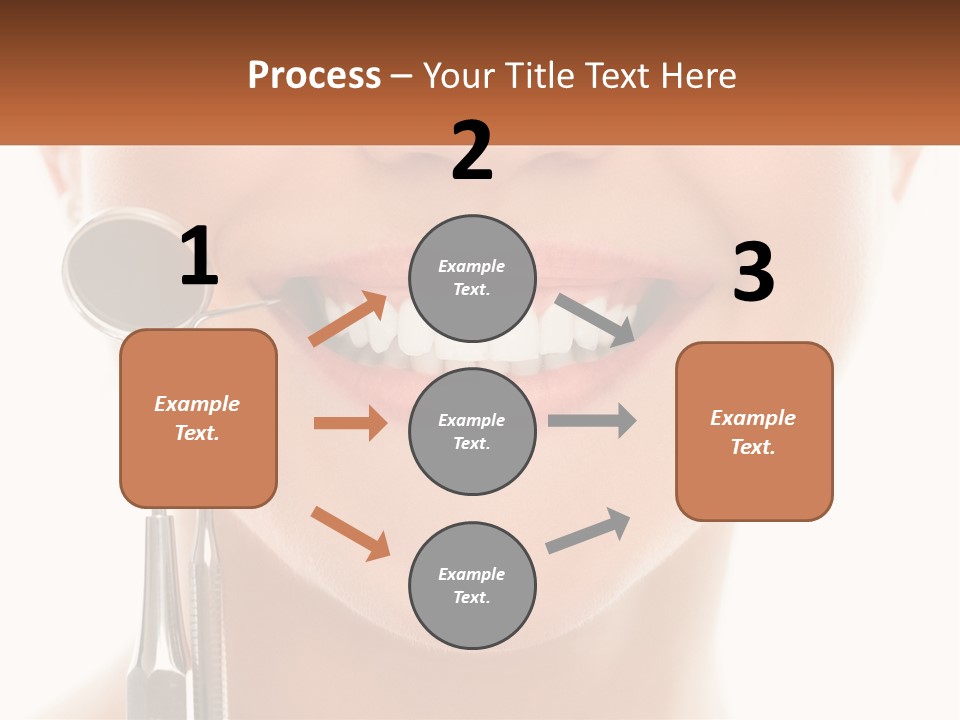 A Woman Holding A Toothbrush And A Dental Floss PowerPoint Template