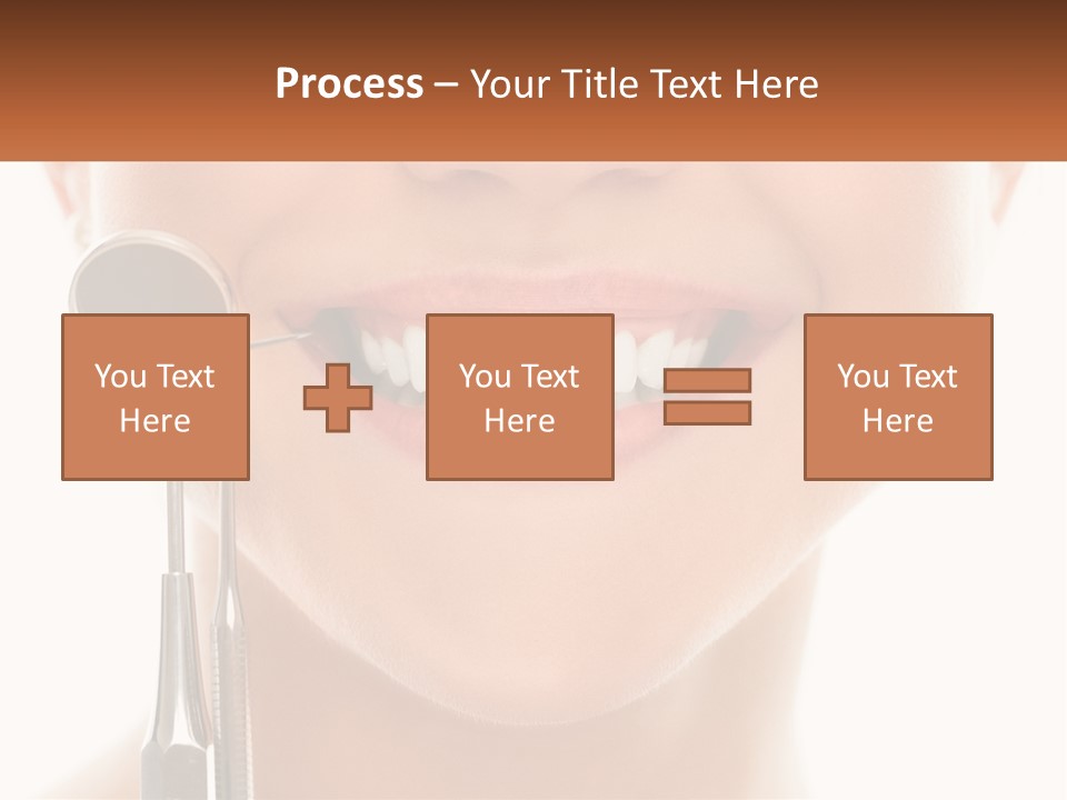A Woman Holding A Toothbrush And A Dental Floss PowerPoint Template