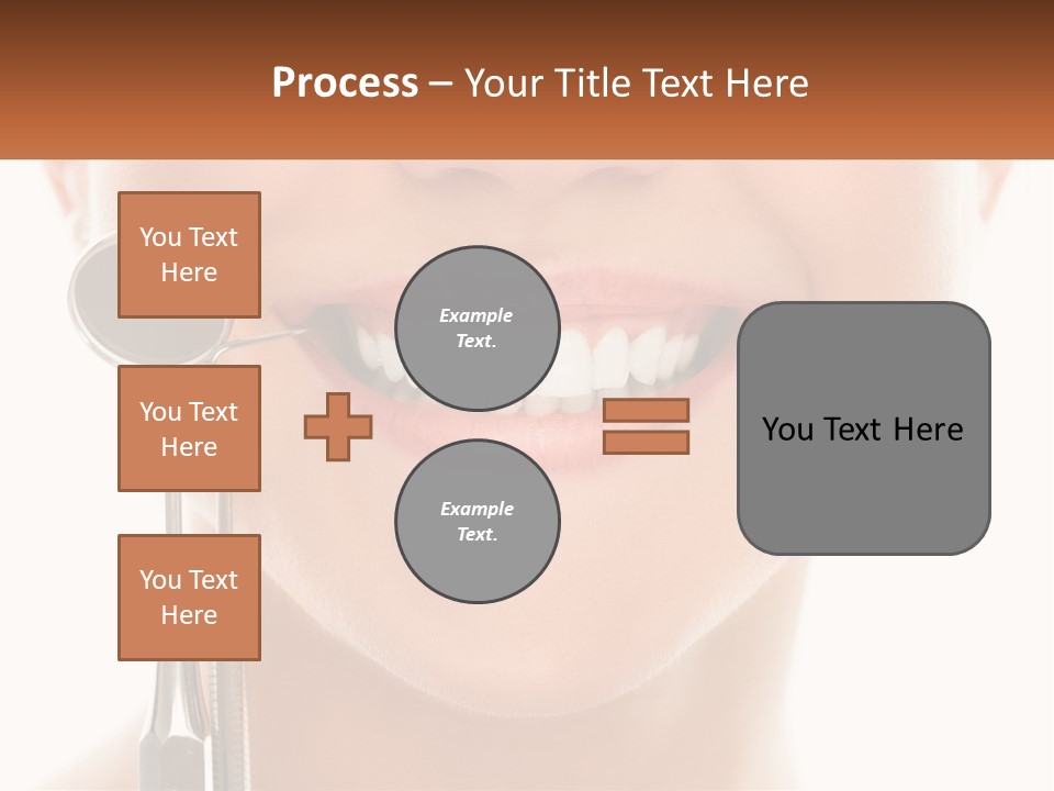A Woman Holding A Toothbrush And A Dental Floss PowerPoint Template