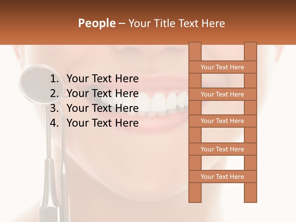 A Woman Holding A Toothbrush And A Dental Floss PowerPoint Template