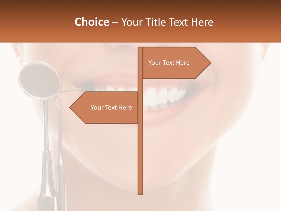 A Woman Holding A Toothbrush And A Dental Floss PowerPoint Template