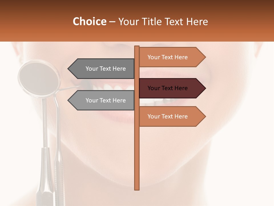 A Woman Holding A Toothbrush And A Dental Floss PowerPoint Template