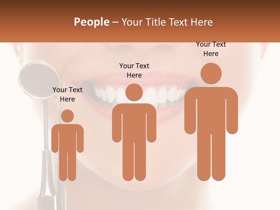 A Woman Holding A Toothbrush And A Dental Floss PowerPoint Template