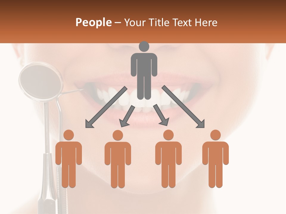 A Woman Holding A Toothbrush And A Dental Floss PowerPoint Template