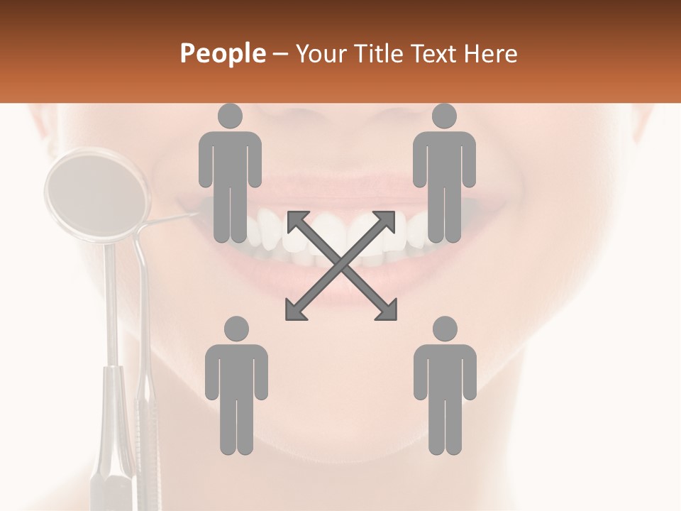 A Woman Holding A Toothbrush And A Dental Floss PowerPoint Template