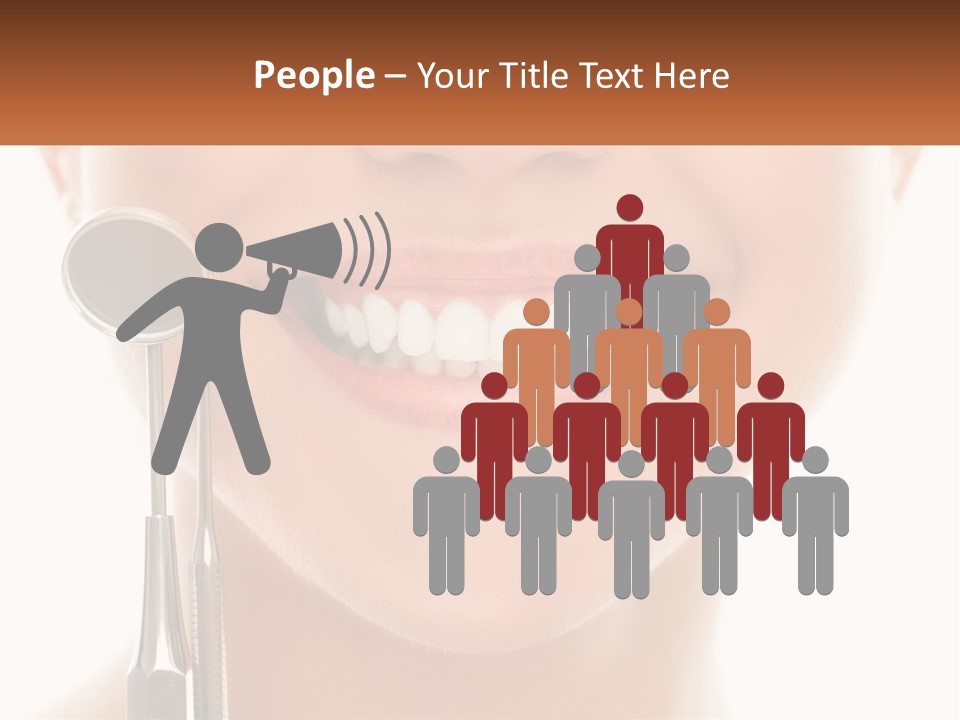 A Woman Holding A Toothbrush And A Dental Floss PowerPoint Template