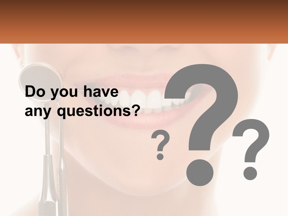 A Woman Holding A Toothbrush And A Dental Floss PowerPoint Template