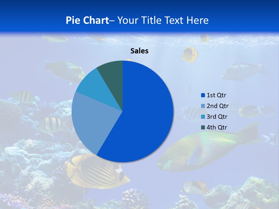 A Group Of Fish Swimming Over A Coral Reef PowerPoint Template