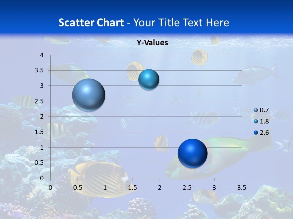A Group Of Fish Swimming Over A Coral Reef PowerPoint Template