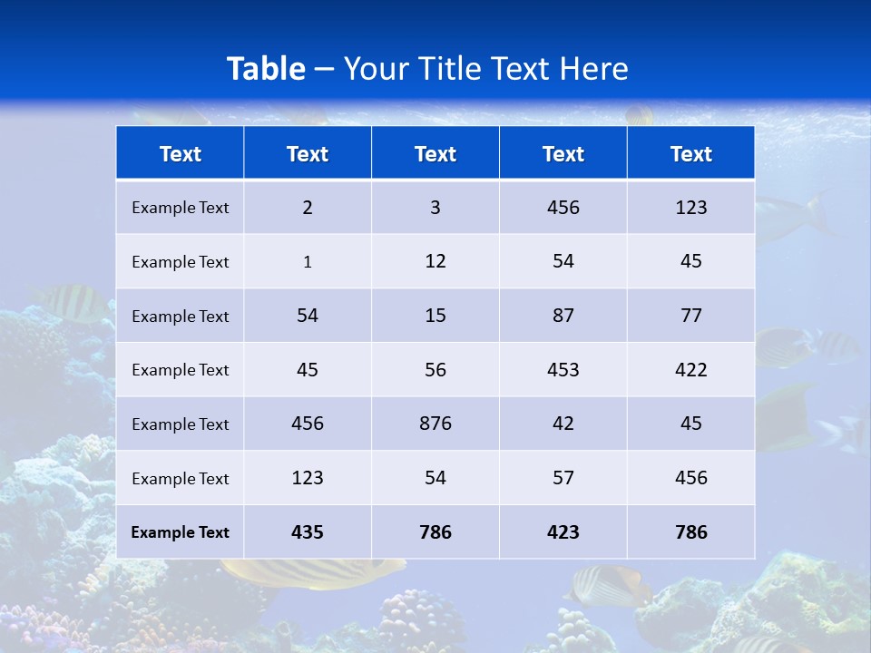 A Group Of Fish Swimming Over A Coral Reef PowerPoint Template