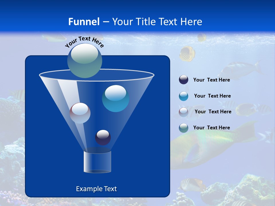 A Group Of Fish Swimming Over A Coral Reef PowerPoint Template