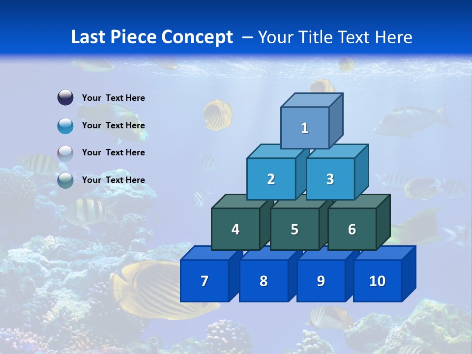 A Group Of Fish Swimming Over A Coral Reef PowerPoint Template