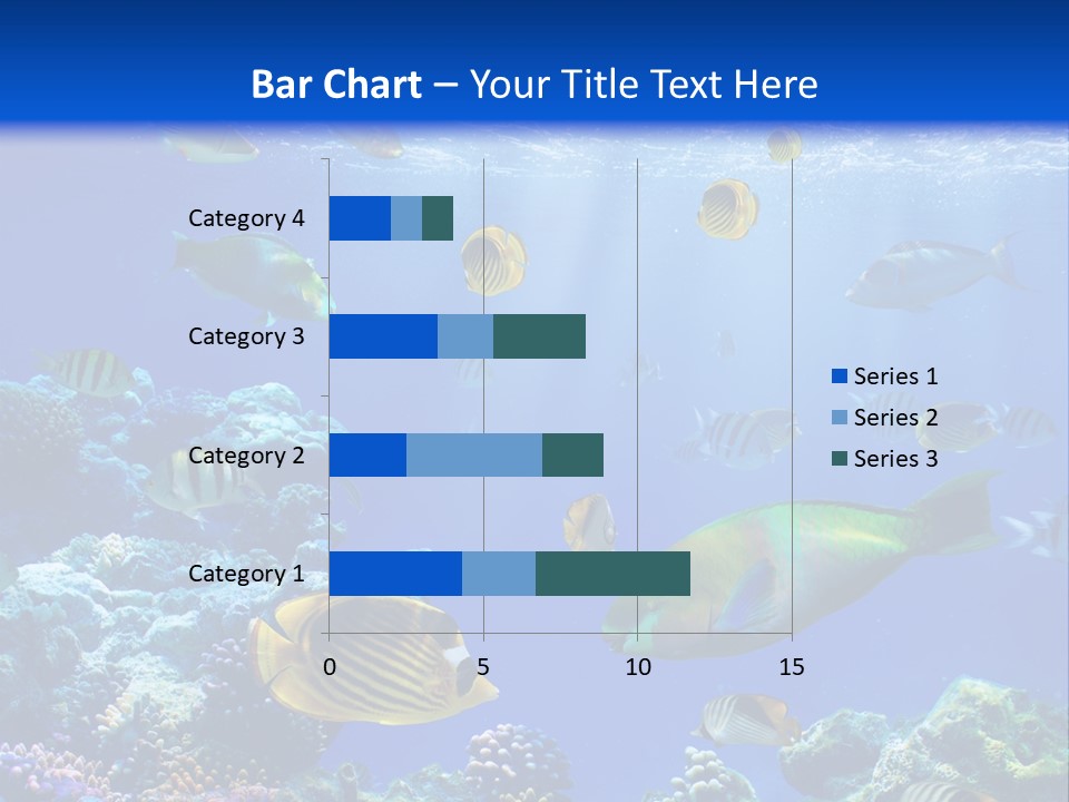 A Group Of Fish Swimming Over A Coral Reef PowerPoint Template