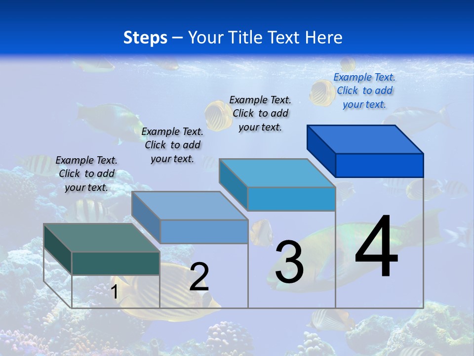 A Group Of Fish Swimming Over A Coral Reef PowerPoint Template