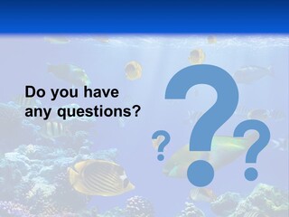 A Group Of Fish Swimming Over A Coral Reef PowerPoint Template