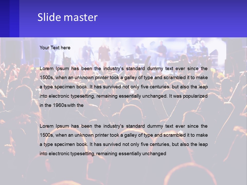 A Large Crowd Of People At A Concert PowerPoint Template