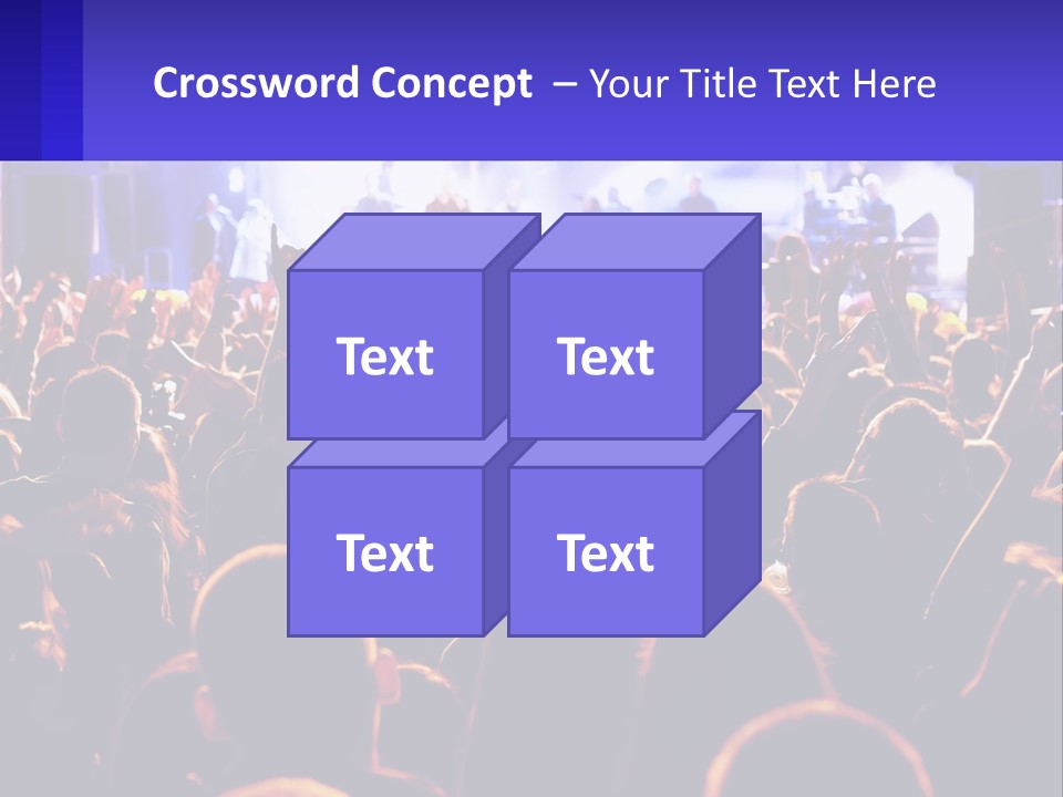A Large Crowd Of People At A Concert PowerPoint Template
