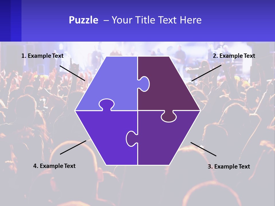A Large Crowd Of People At A Concert PowerPoint Template